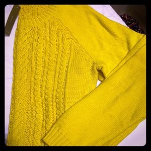 🔆 J. Crew yellow knit sweater NWT L